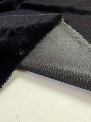 Kumaş Sever Siyah Kürk Kumaş Yelek Kaban Ceket Giyim Çift En Genişlik 150CM Metrelik Kumas