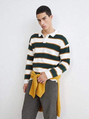 Lc Waikiki Yeni Sezon Polo Yaka Çizgili Erkek Triko Kazak