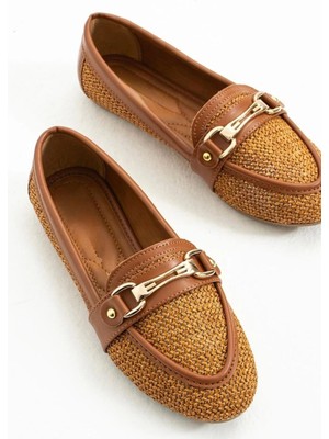 Bosel Rain Taba Cilt Babet Ayakkabı