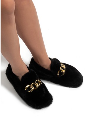 Twigy Angel Kadın Peluş Ev Ayakkabısı Siyah 37/41