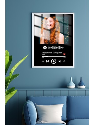Hediye Metal Baskı Kişiye Özel Hediyelik Spotify Müzik Kapağı Çerçeveli Metal Poster Tablo