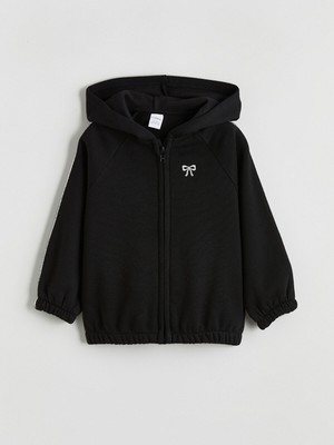 Lc Waikiki Yeni Sezon Fiyonk Nakışlı Kız Çocuk Kalın Fermuarlı Sweatshirt