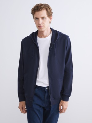 Lc Waikiki Yeni Sezon Kapüşonlu Uzun Kollu Erkek Fermuarlı Sweatshirt