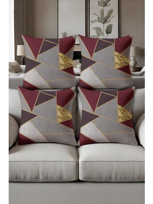 Dolce Mariee Dijital Baskılı Yumuşak Dokulu 4’lü Kırlent Kılıfı Takımı (43X43 Cm) KRL0019