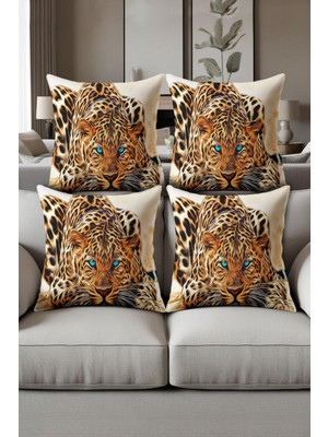 Dolce Mariee Dijital Baskılı Yumuşak Dokulu 4’lü Kırlent Kılıfı Takımı (43X43 Cm) KRL0024