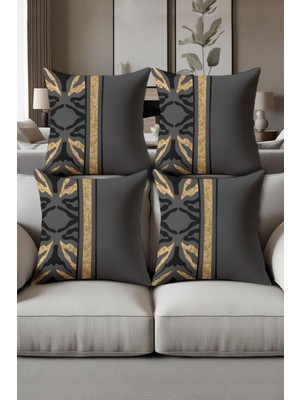 Dolce Mariee Dijital Baskılı Yumuşak Dokulu 4’lü Kırlent Kılıfı Takımı (43X43 Cm) KRL0029
