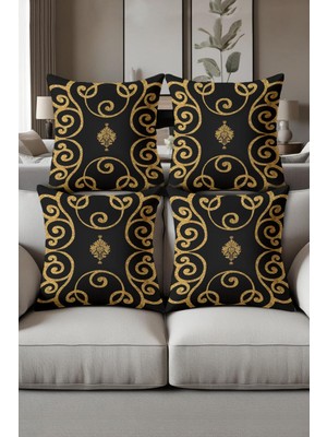 Dolce Mariee Dijital Baskılı Yumuşak Dokulu 4’lü Kırlent Kılıfı Takımı (43X43 Cm) KRL0028