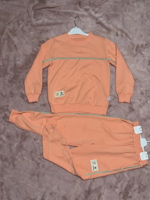 Bosel 4-10 Yaş Kız Çocuk Pembe Armalı Yeşilbiye Detaylı Alt Üst Ikili Takım