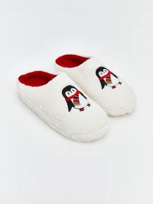 Lc Waikiki Yeni Sezon Penguen Nakışlı Pelüş Kız Çocuk Ev Terliği