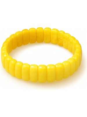 Tesbihane Çubuk Kesim Hardal Rengi Beyrut Kehribar Kadın Rolex Bileklik