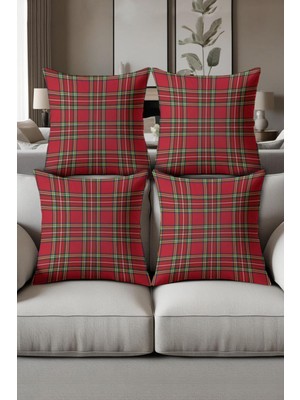 Dolce Mariee Dijital Baskılı Yumuşak Dokulu 4’lü Kırlent Kılıfı Takımı (43X43 Cm) KRL0053