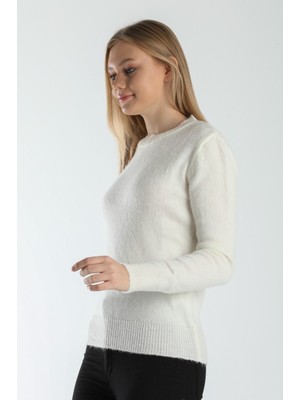 Alışveriş Sokağı Balıkçı Yaka Standart Beden Açık Yeşil Triko Kazak