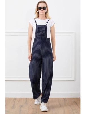 Bosel Ip Askılı Beli Lastikli Tulum