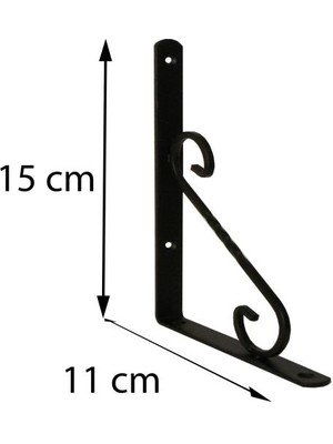 Ferforje Raf Altı No1 Siyah