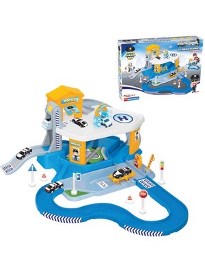 Dede Oyuncak Iki Katlı Polis Garaj Set ve Mega Pist 03348