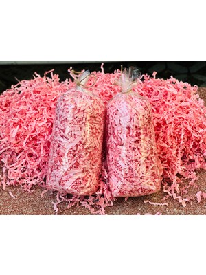 Orbak Kağıtçılık Toz Pembe Kırpık Kağıt 50 gr | Z Zigzag Kutu Dolgu ve Süsleme Kağıdı | Sevgililer Günü Hediye Kutusu İçin