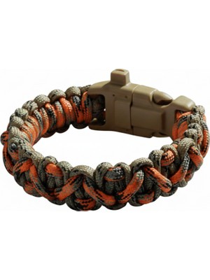 Tesbihane Pusulalı Çakmaklı Taktik Paracord Bileklik - Avcı Kamuflaj Desen - Kamp ve Doğa Sporları Için