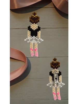 Seard Miyuki Boncuk El Yapımı Balerin Broş - Yaka Iğnesi