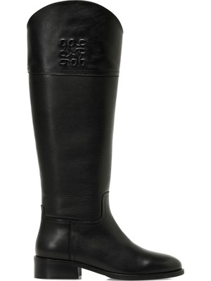 Nine West Vusıa 5pr Siyah Kadın Düz Çizme