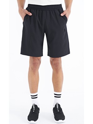 Tommy Life Siyah Yan Cep Detaylı Lastikli Erkek Şort - 81238