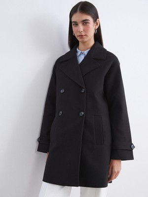 Lc Waikiki Yeni Sezon Ceket Yaka Kadın Kaşe Kaban