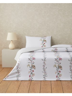 English Home Fioreline Dijital Baskılı Kolay Ütülenir Çift Kişilik Çarşaflı Nevresim Takımı 200x220 cm Yeşil-Sarı