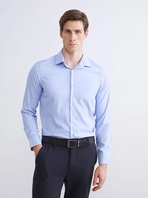 LC Waikiki Slim Fit Uzun Kollu Gabardin Erkek Gömlek  (W5)