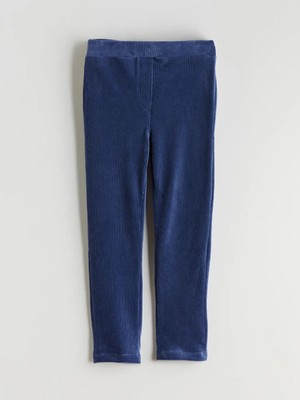 LC Waikiki Beli Lastikli Basic Kız Çocuk Kadife Tayt (W5) Normal Kesim Düz Desen