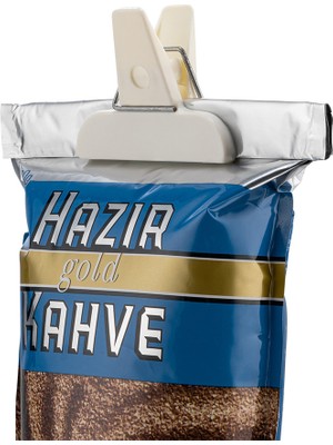 Nuit Concept 2 Li Mandallı Poşet Klipsi Qlux Ideas Poşet Klips L-00509 Kahve Çay Bakliyat Poşeti Klipsi