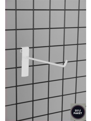 Modern Raf Tel Panoya Beyaz Kanca 25 Cm-Beyaz