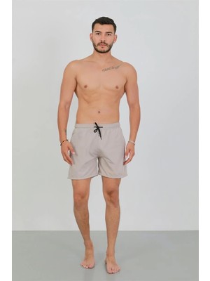 Giyim Erkek Fermuarlı Cepli Deniz Şortu Bej