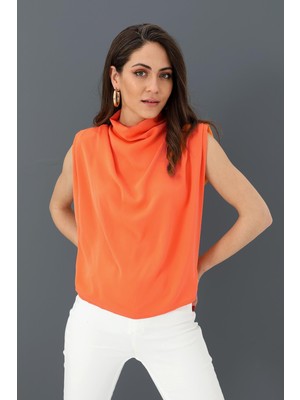 Isawella Bluz Kolsuz Degaje Yaka - Narçiçeği