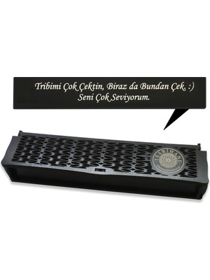 Tesbihane Siyah Ahşap Elegance Hediye Tesbih Kutusu - M1 Özel Mesaj Yazılı Tasarım