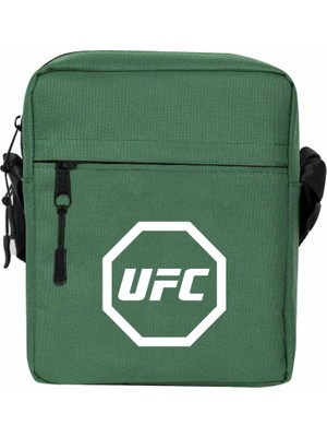 Zepplin Giyim Ufc Logo Omuz Çantası Fermuarlı Yeşil Renk