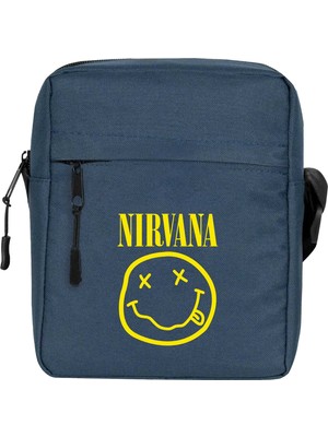 Zepplin Giyim Nirvana Logo Omuz Çantası Fermuarlı Lacivert Renk