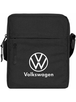 Zepplin Giyim Volkswagen New Logo Text Omuz Çantası Fermuarlı Siyah Renk
