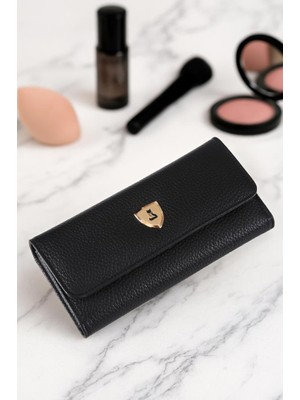 Foxer Alya Hakiki Deri Gold Detaylı Kadın Kartlık ve Cüzdan