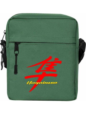 Zepplin Giyim Hayabusa Logo Omuz Çantası Fermuarlı Yeşil Renk