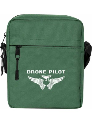 Zepplin Giyim Drone Pilot 3 Omuz Çantası Fermuarlı Yeşil Renk