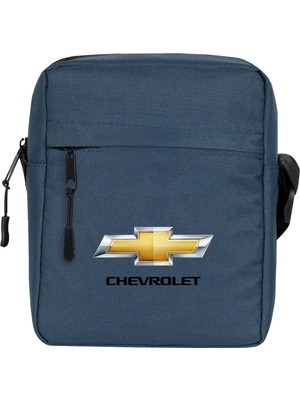 Zepplin Giyim Chevrolet Logo Omuz Çantası Fermuarlı Lacivert Renk