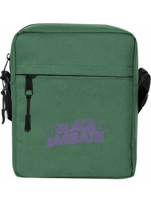 Zepplin Giyim Black Sabbath Logo Omuz Çantası Fermuarlı Yeşil Renk