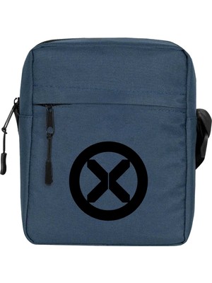 Zepplin Giyim x Men Logo Omuz Çantası Fermuarlı Lacivert Renk