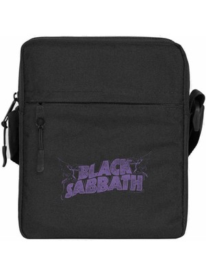 Zepplin Giyim Black Sabbath Logo Omuz Çantası Fermuarlı Siyah Renk