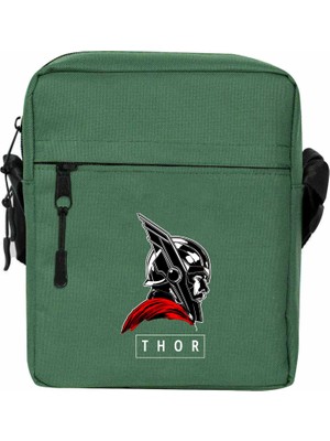 Zepplin Giyim Thor Ragnarok Omuz Çantası Fermuarlı Yeşil Renk