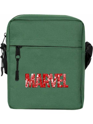 Zepplin Giyim Marvel Heroes In Post 3 Omuz Çantası Fermuarlı Yeşil Renk