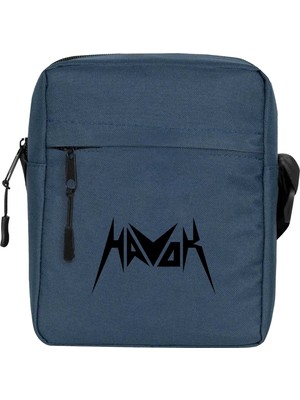 Zepplin Giyim Havok Logo Omuz Çantası Fermuarlı Lacivert Renk