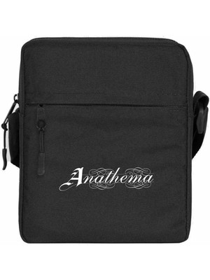 Zepplin Giyim Anathema Logo Omuz Çantası Fermuarlı Siyah Renk