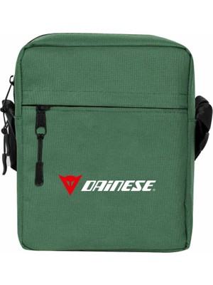 Zepplin Giyim Dainese Logo Text Omuz Çantası Fermuarlı Yeşil Renk