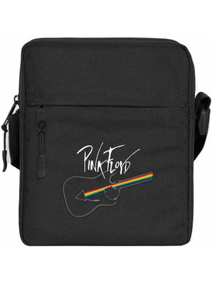 Zepplin Giyim Pink Floyd Guitar Omuz Çantası Fermuarlı Siyah Renk