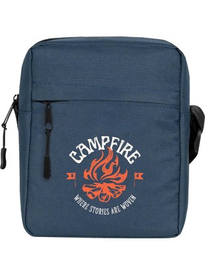 Zepplin Giyim Camp Fire Omuz Çantası Fermuarlı Lacivert Renk